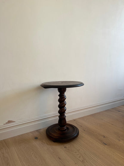 LOW WOODEN CIRCULAR SPIRAL COFFEE TABLE