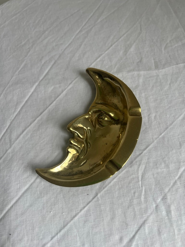Brass moon crescent decorative dish