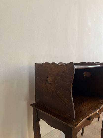 PAIR OF FRENCH WOODEN BEDSIDE TABLES