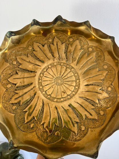 ROUND BRASS SERVING TRAY