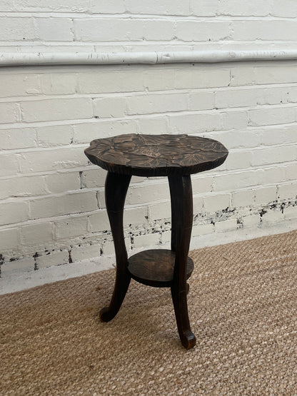 LIBERTY OF LONDON CARVED SIDE TABLE
