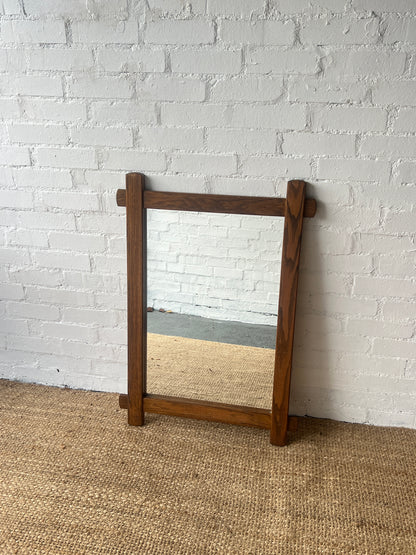 LARGE WOODEN BELGIUM MIRROR