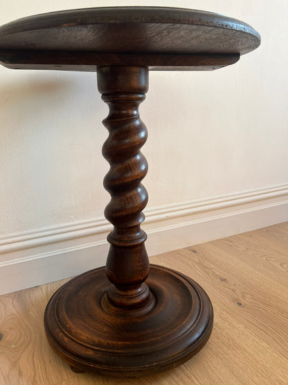 LOW WOODEN CIRCULAR SPIRAL COFFEE TABLE