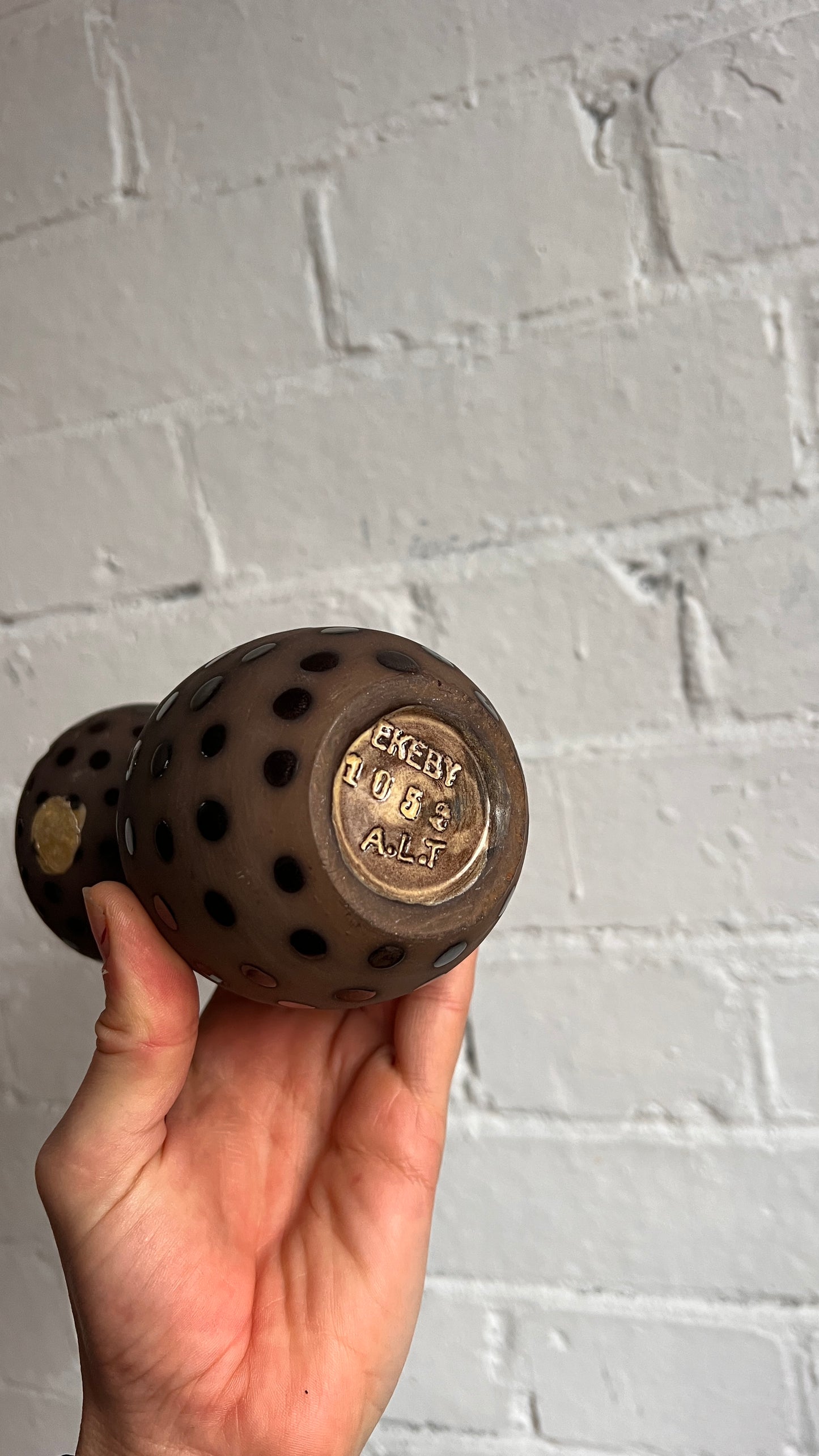 SMALL SWEDISH POLKA DOT VASE
