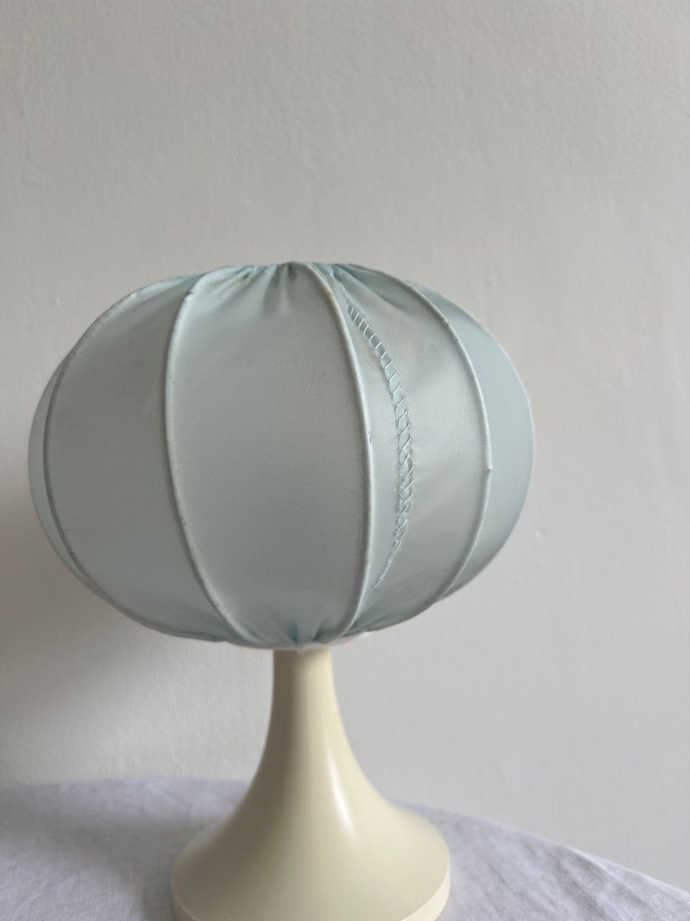 Pair of baby blue cocoon bedside lights