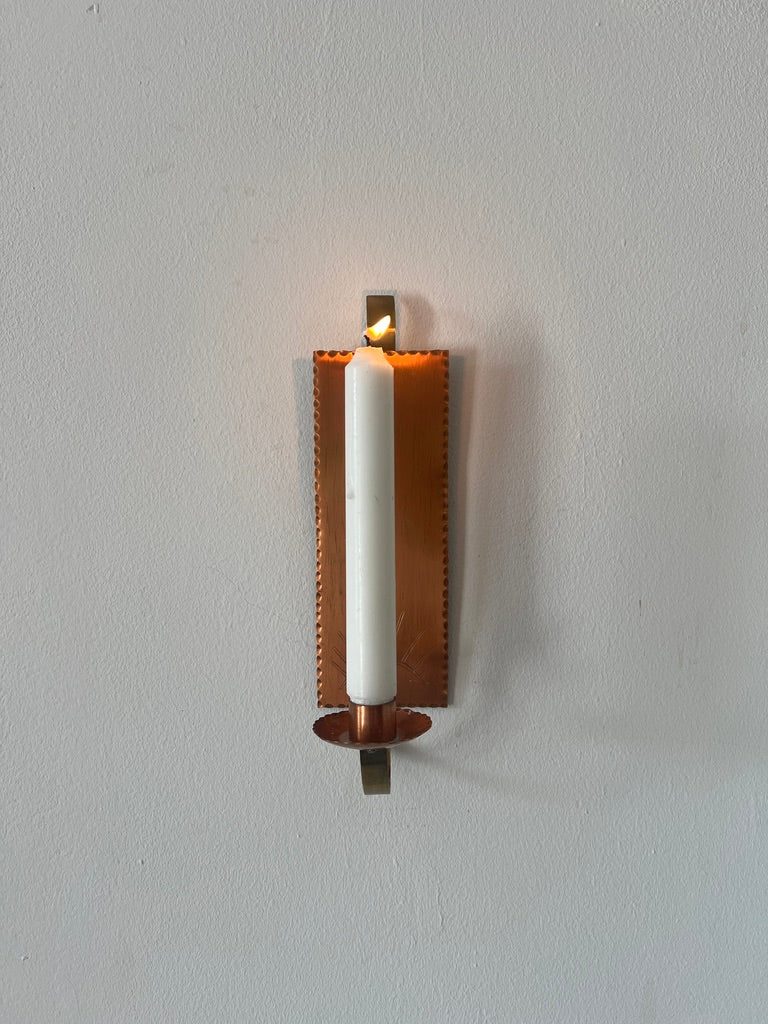 PAIR OF COPPER SUN WALL SCONCES