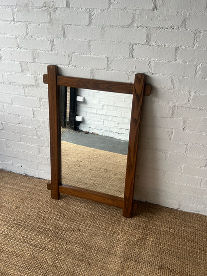 LARGE WOODEN BELGIUM MIRROR