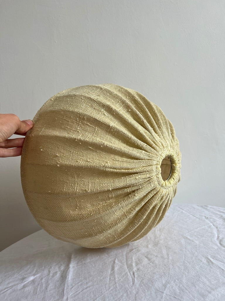 Baby yellow linen cocoon light shade