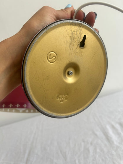 SWEDISH RED & BRASS DESK LAMP