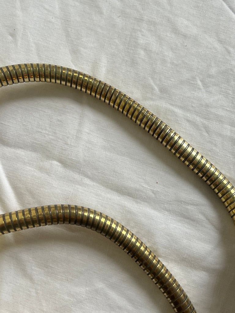 PAIR OF BRASS BENDABLE WALL LIGHTS