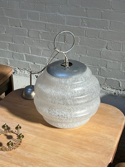 LARGE ITALIAN CHROME CEILING PENDANT