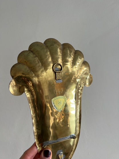 PAIR OF BRASS SCONCES