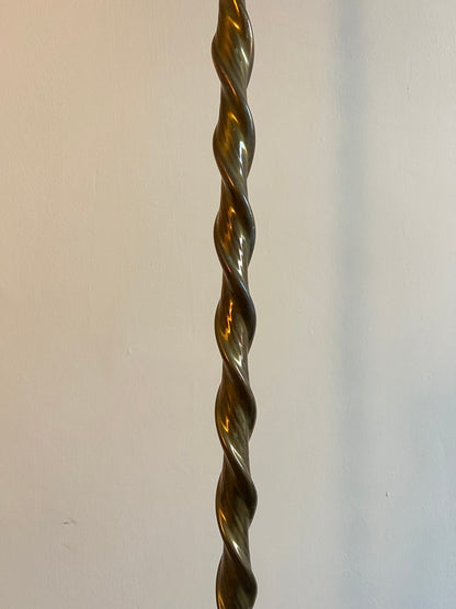 TALL BRASS BARLEY TWIST FLOOR LAMP