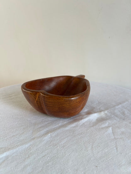 PEAR TEAK SERVING BOWL