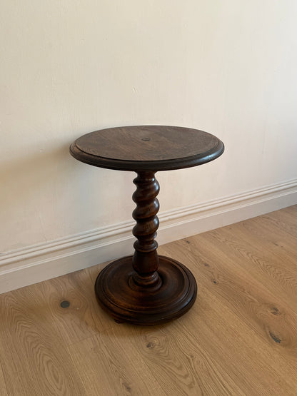 LOW WOODEN CIRCULAR SPIRAL COFFEE TABLE