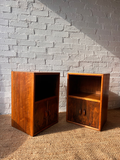 PAIR OF HERBERT E GIBBS WALNUT BEDSIDE TABLES