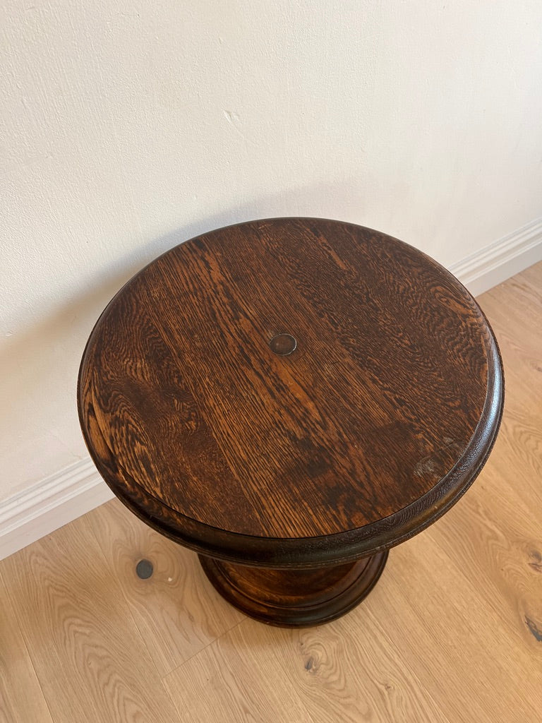 LOW WOODEN CIRCULAR SPIRAL COFFEE TABLE