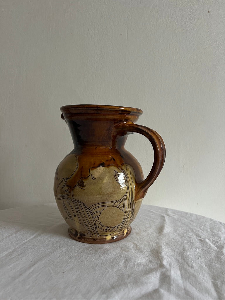 SWEDISH CERAMIC ILLUSTRATED JUG