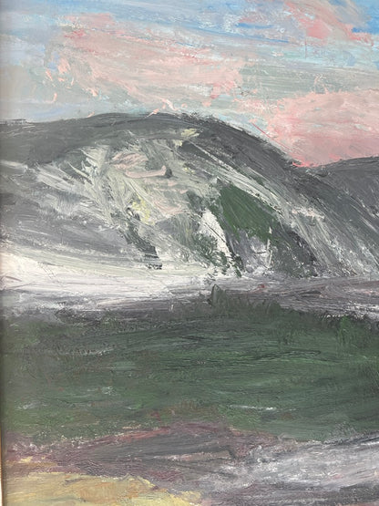 Swedish landscape oil in a wooden frame