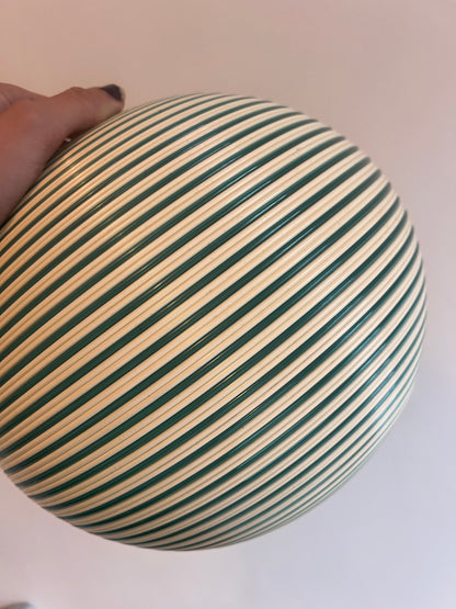 STRIPY GREEN GLOBE LIGHT SHADE