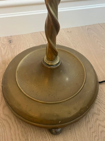 TALL BRASS BARLEY TWIST FLOOR LAMP