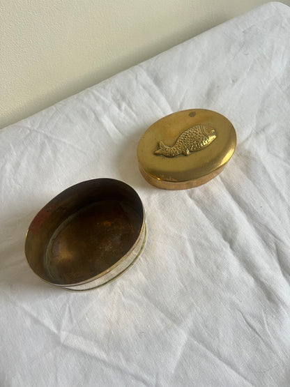 BRASS FISH BOX