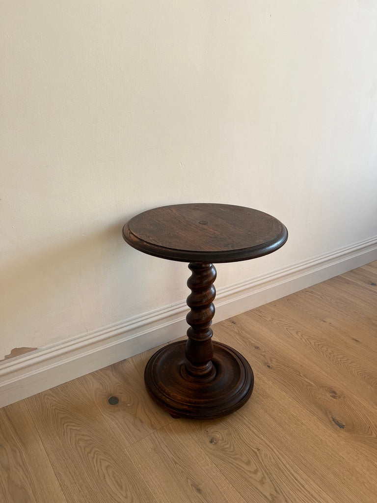 LOW WOODEN CIRCULAR SPIRAL COFFEE TABLE