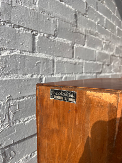 PAIR OF HERBERT E GIBBS WALNUT BEDSIDE TABLES