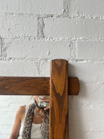 LARGE WOODEN BELGIUM MIRROR