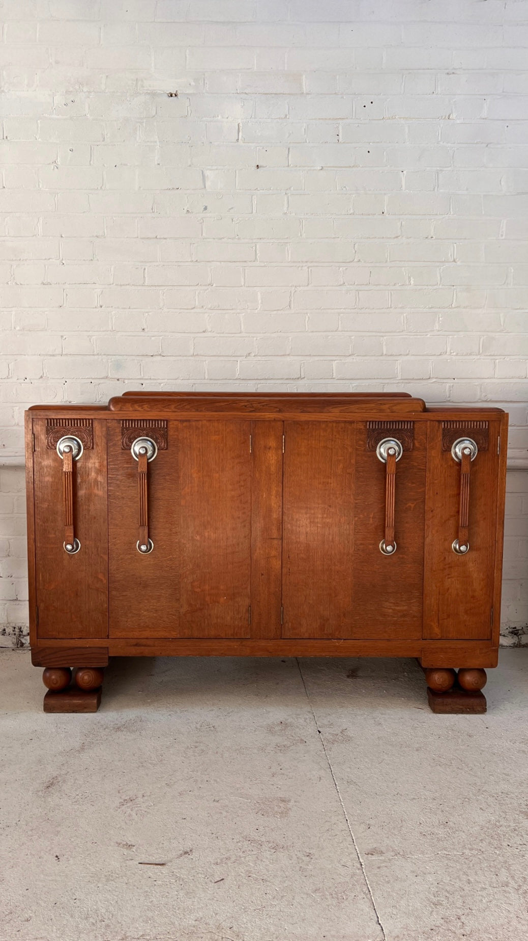 CHROME HANDLE ART DECO DRINKS SIDEBOARD