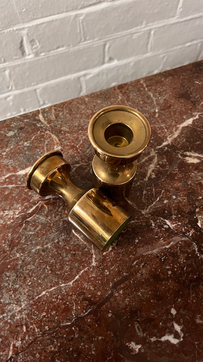 PAIR OF BRASS CANDLE STICKS