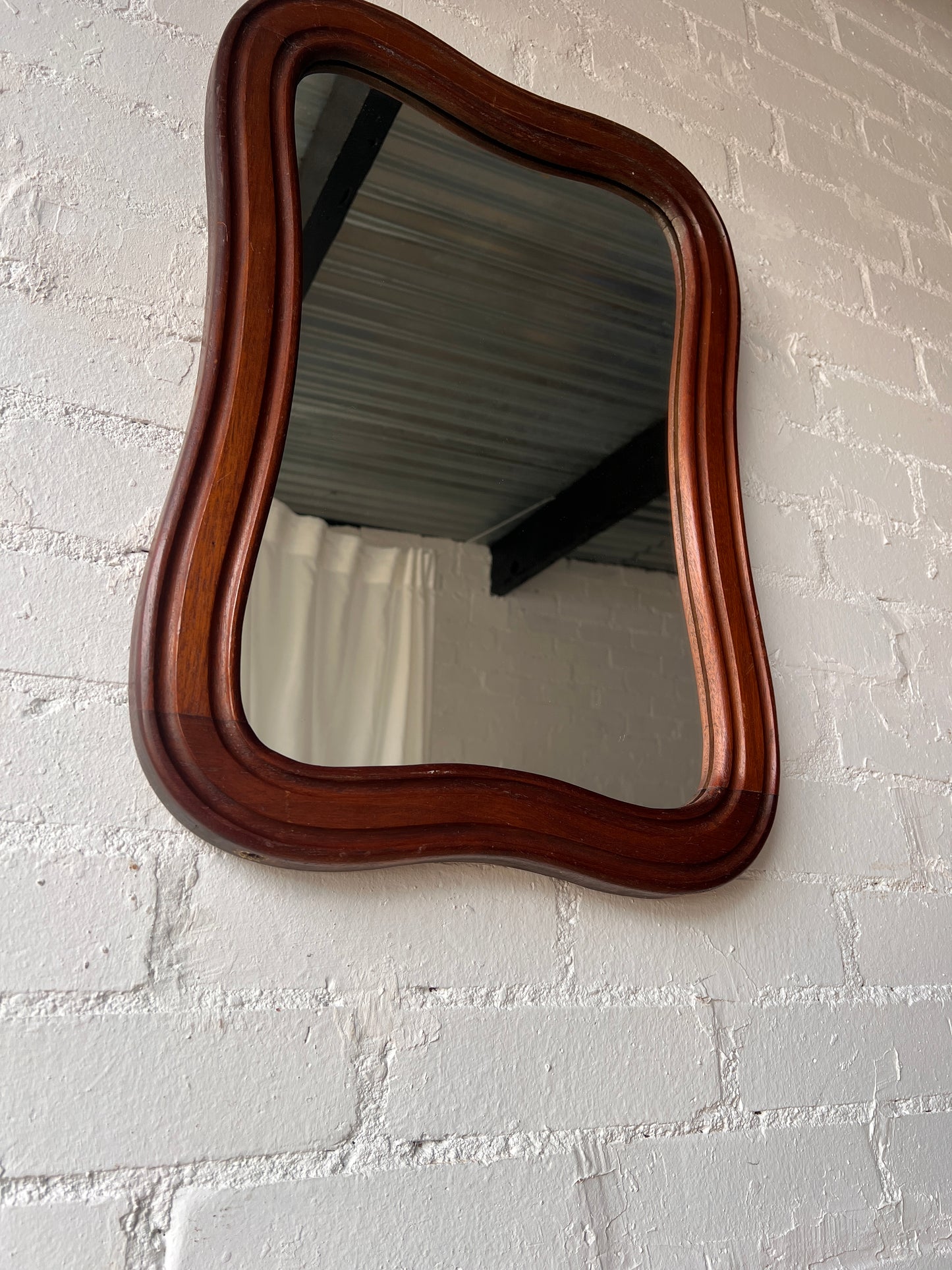 FRENCH CURVED WOODEN MIRROR