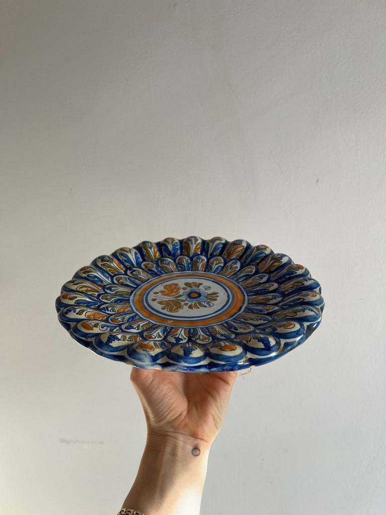 CERAMIC BLUE DECORATIVE WALL PLATE