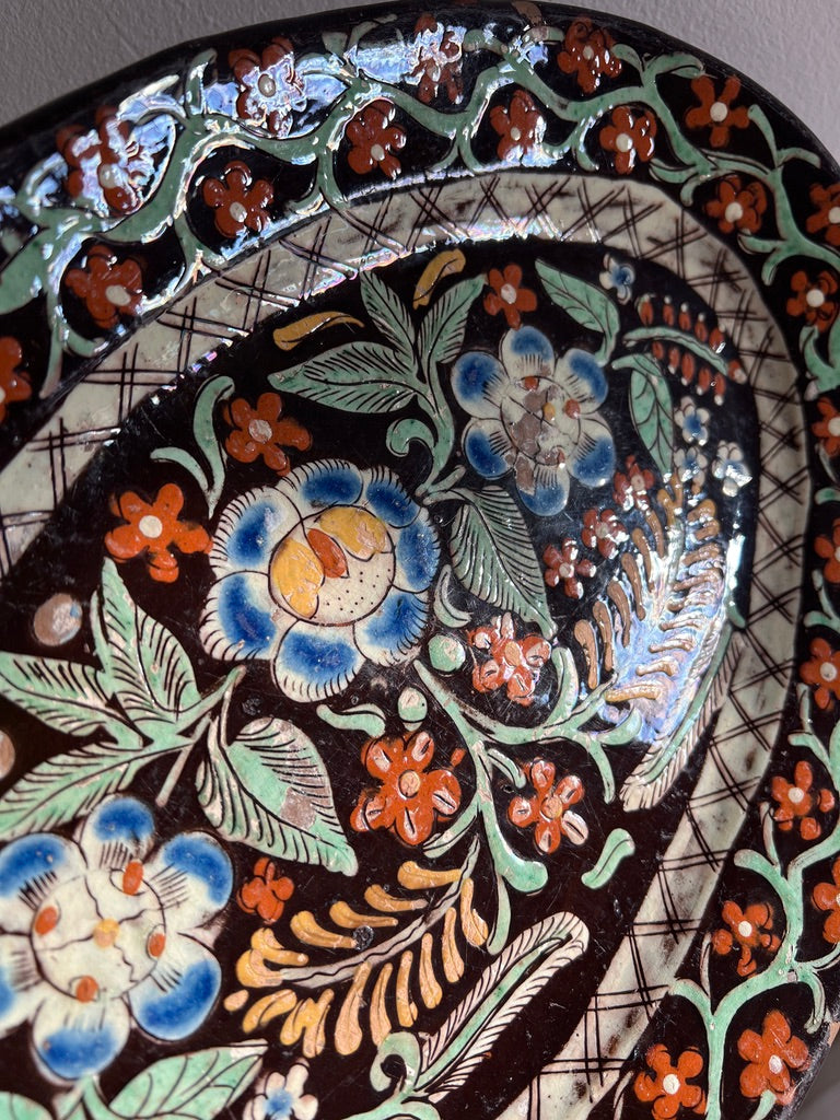 OVAL HAND PAINTED SERVING PLATE