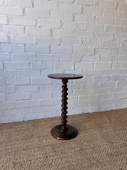 GLOSSY BARLEY TWIST SIDE TABLE