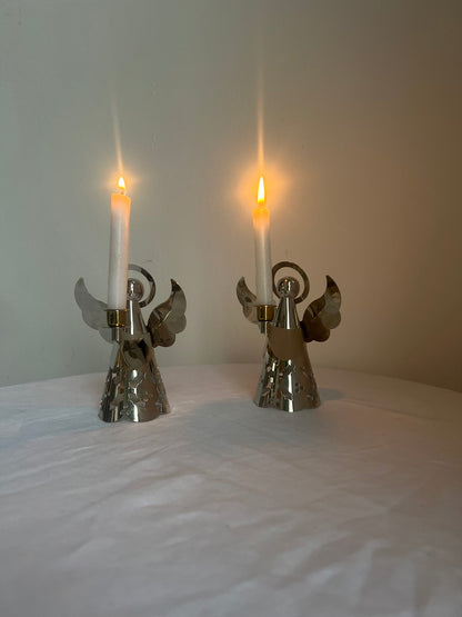 PAIR OF ANGEL CANDLE HOLDERS