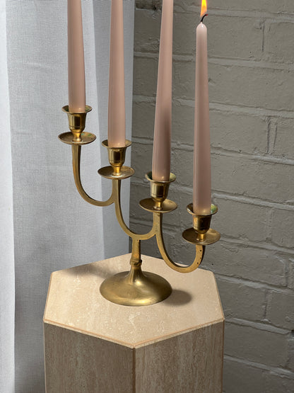 STAGGERED BRASS CANDLE HOLDER