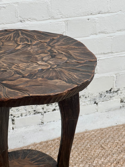 LIBERTY OF LONDON CARVED SIDE TABLE