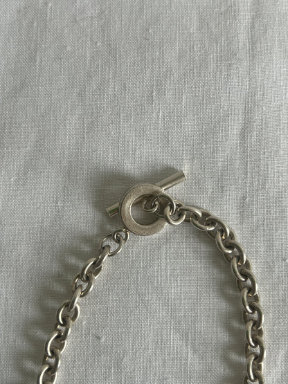 SIMPLE ANCHOR SILVER NECKLACE