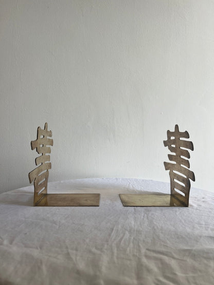 BRASS CHINESE BOOK ENDS