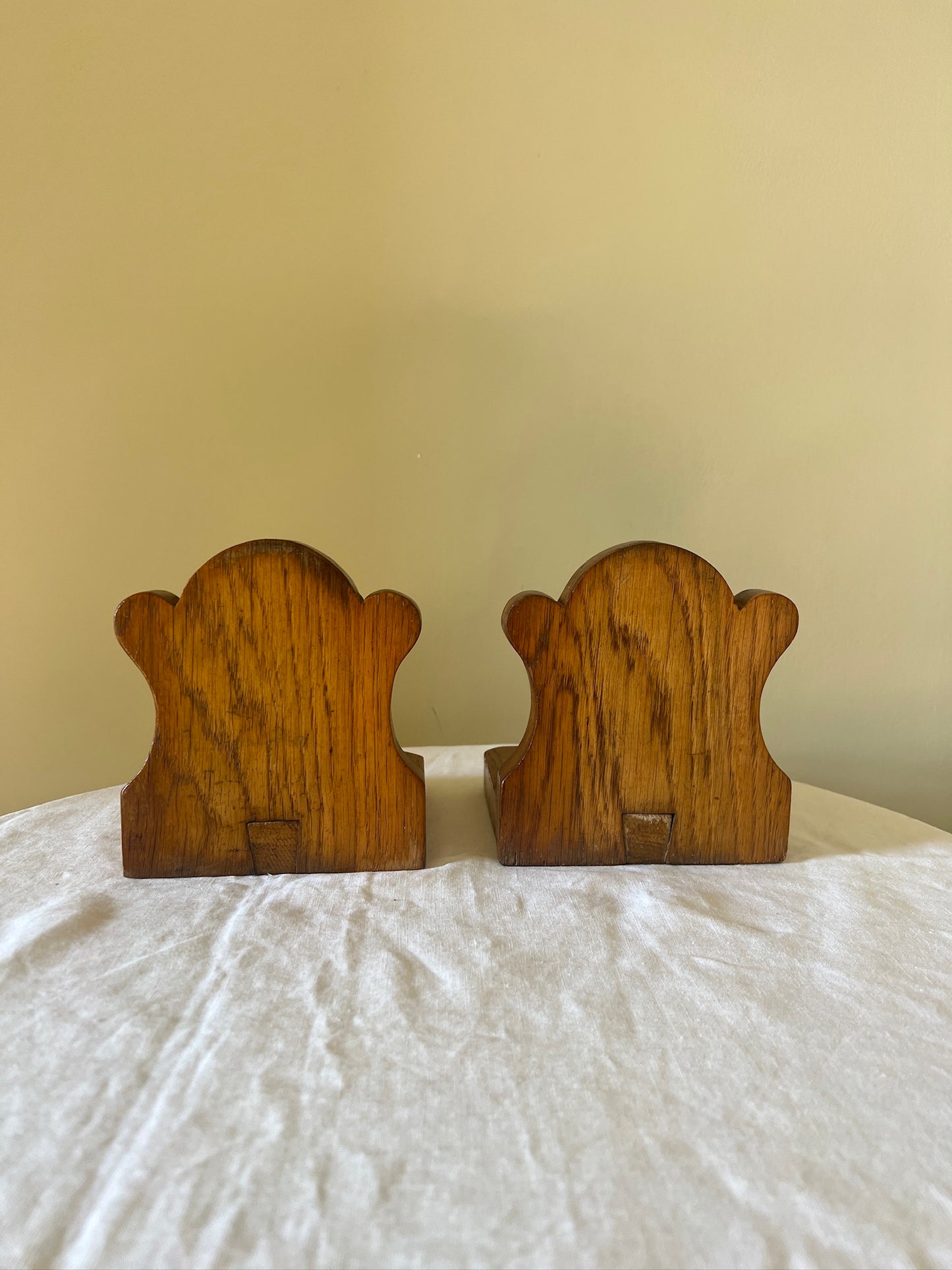 PAIR OF WOODEN CLOUD BOOK ENDS