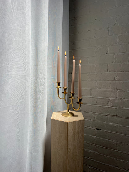 STAGGERED BRASS CANDLE HOLDER