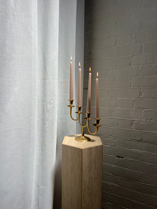 STAGGERED BRASS CANDLE HOLDER
