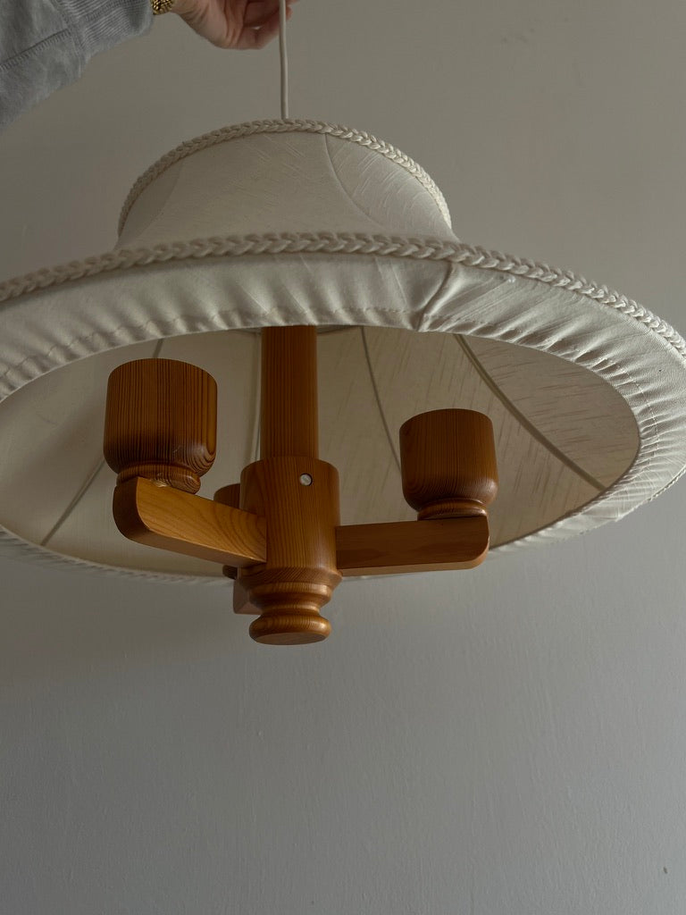 PINE & LINEN CEILING LAMP SHADE