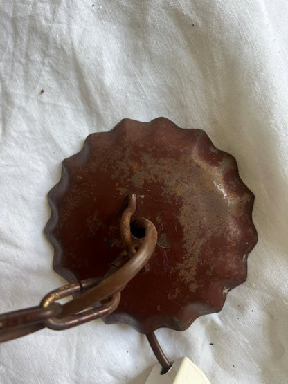 BURGUNDY FLOWER PENDANT