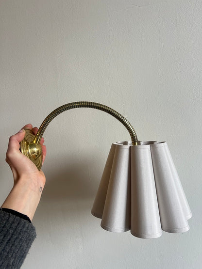 PAIR OF BRASS BENDABLE WALL LIGHTS