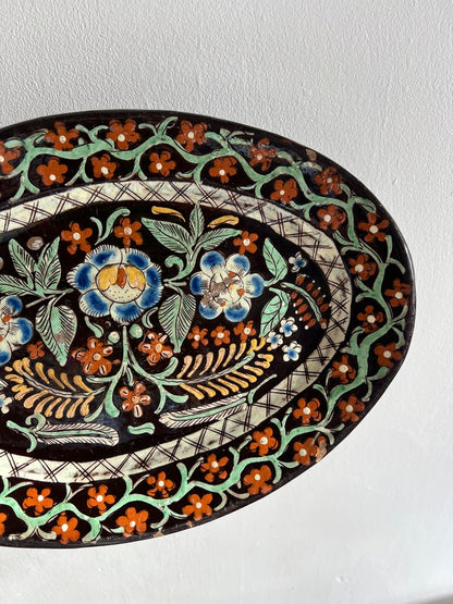 OVAL HAND PAINTED SERVING PLATE