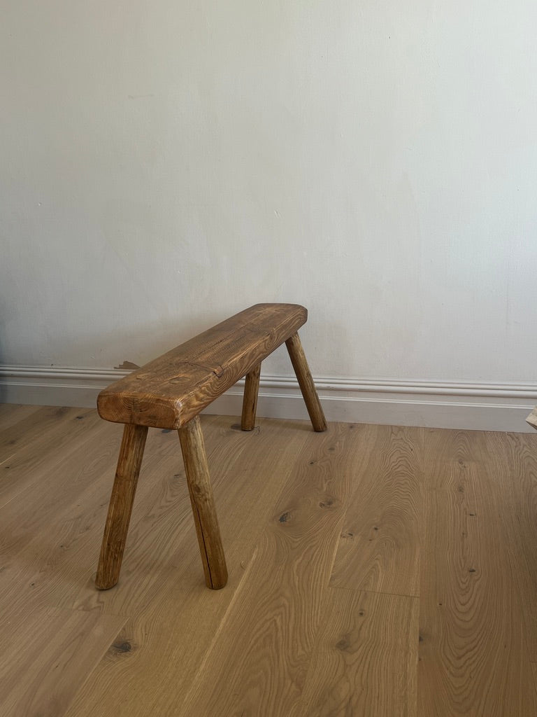 RUSTIC WOODEN LONG BENCH