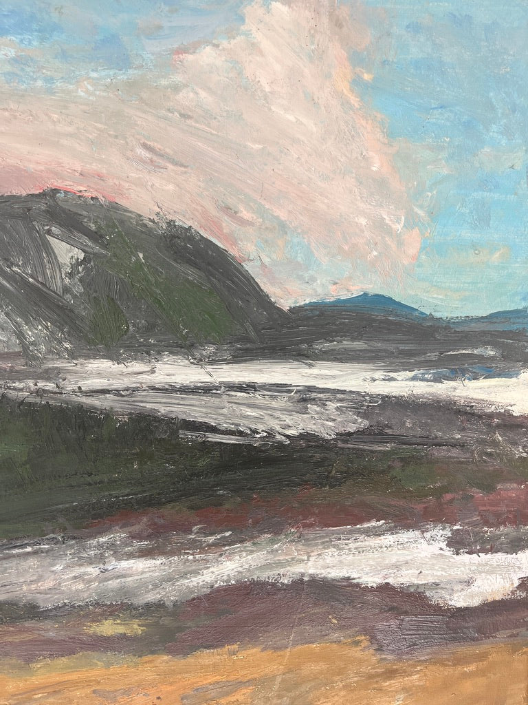 Swedish landscape oil in a wooden frame