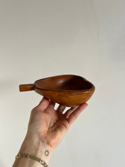 PEAR TEAK SERVING BOWL
